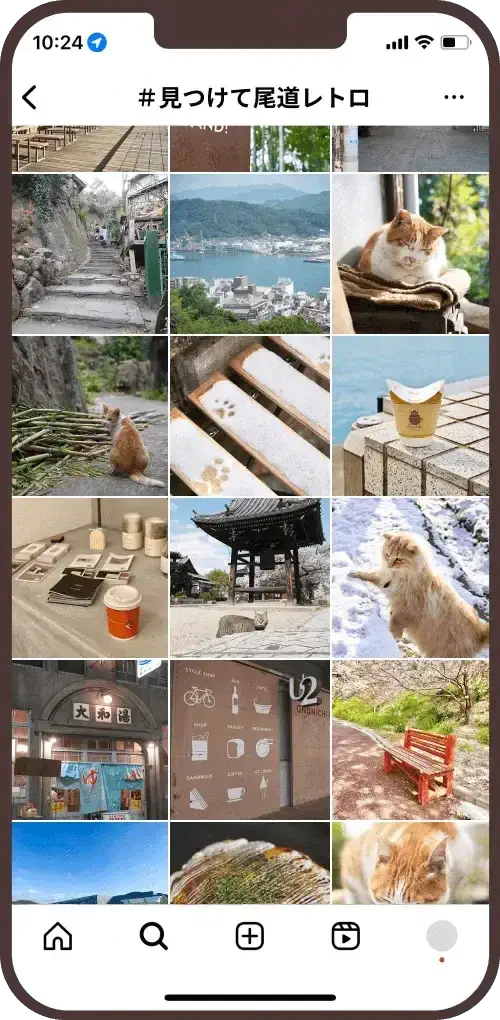 スマートフォン画面に応募画像
